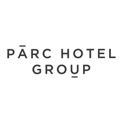 Logo of Parc Hotel Group with a stylized mountain and tree design above the text.
