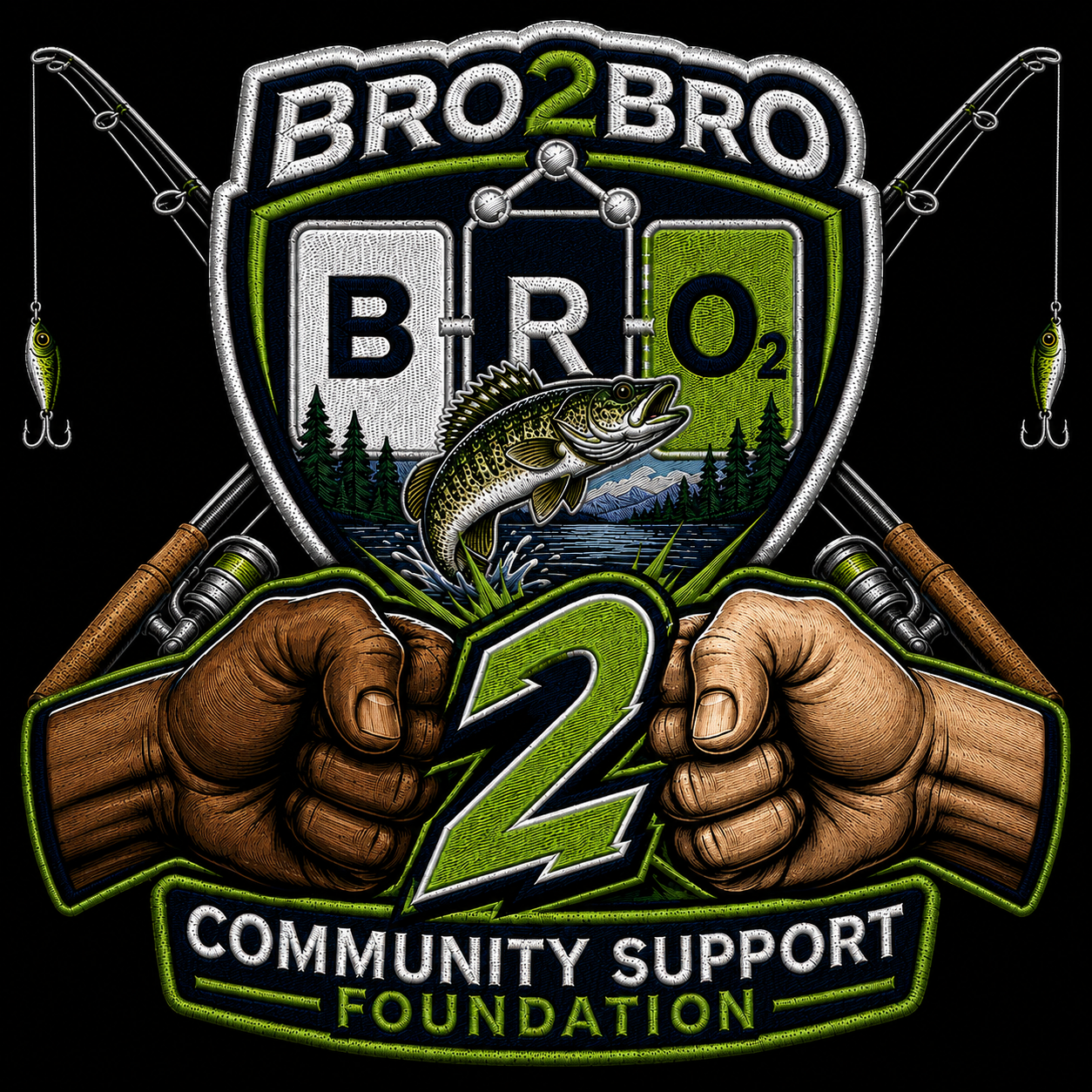 Bro2Bro Sticker 3" x 3"