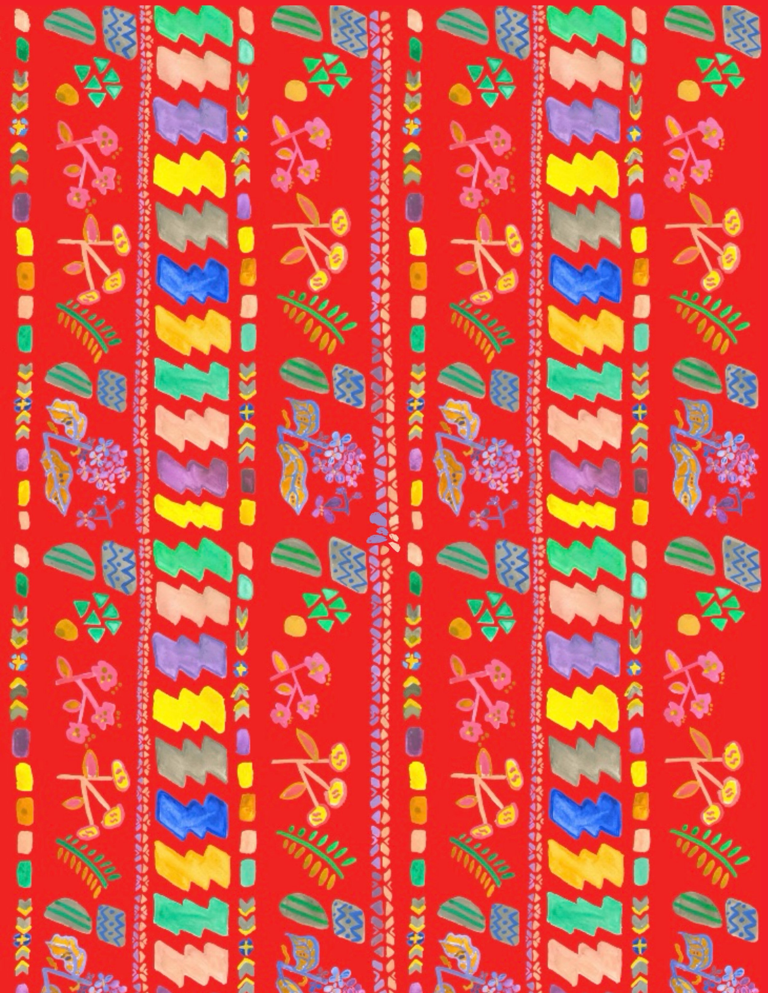 &ldquo;Red Thunder&rdquo; hand-painted textile archives 2012