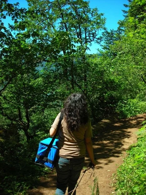Found this old photo print from 2005 or 2006, walking through the woods in Oregon (we lived there for 6 years).
Back then, time felt constant; I never imagined how radically life would change. But inside every cell of my body are these green memories