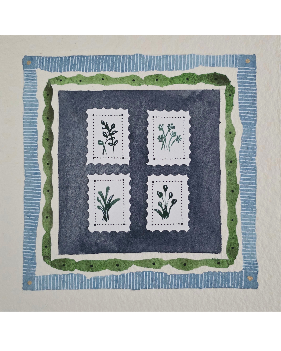 "Pressed in Time-1 of 3" (20 x 20 cm)