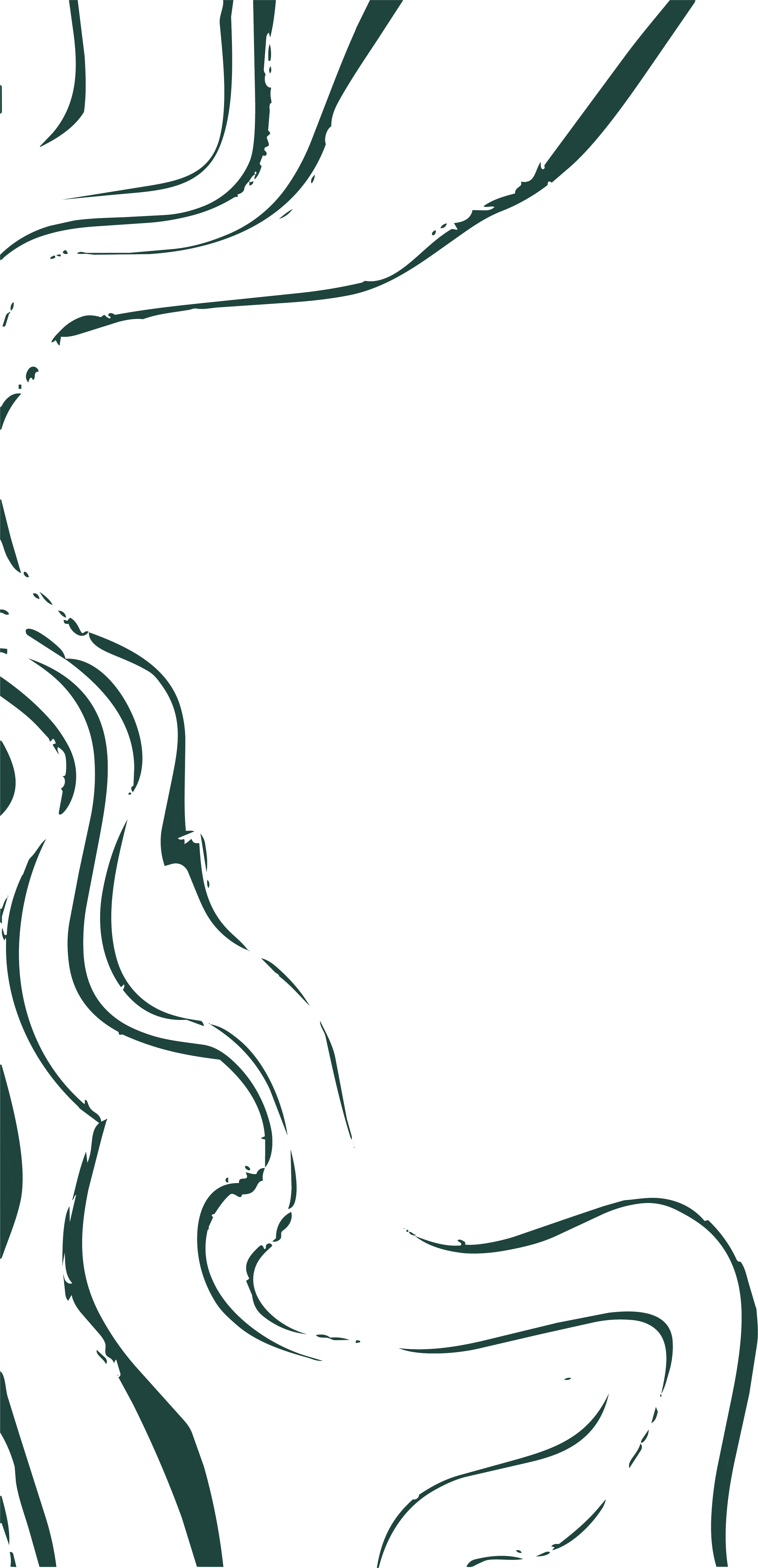 Stylized line drawing of a mermaid with long flowing hair.