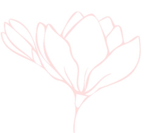 花の線画イラスト