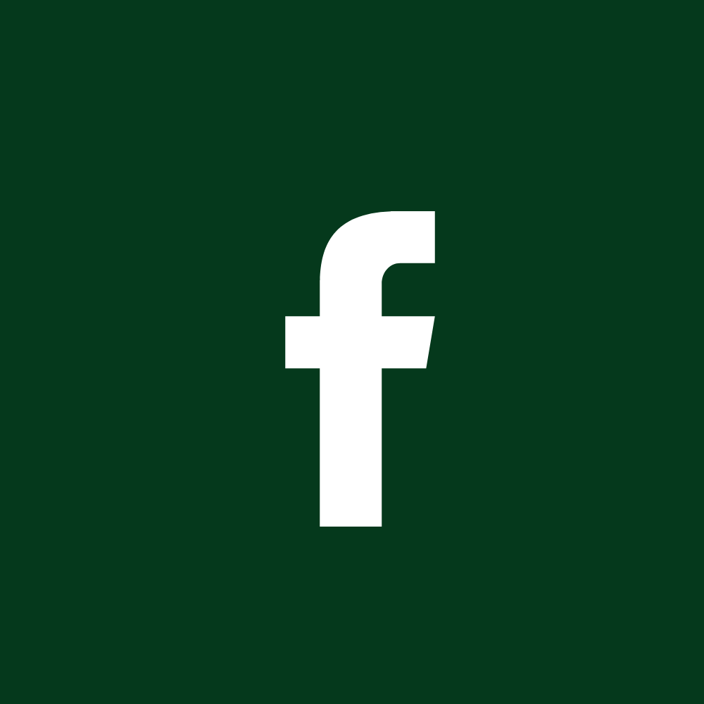 Logo de Facebook blanc sur fond vert foncé.