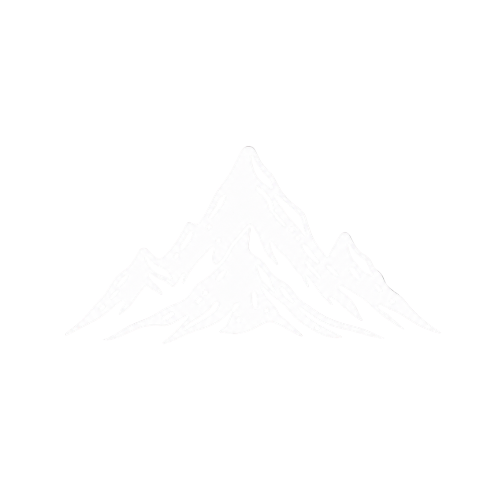 Montagne en dessin blanc sur fond noir.