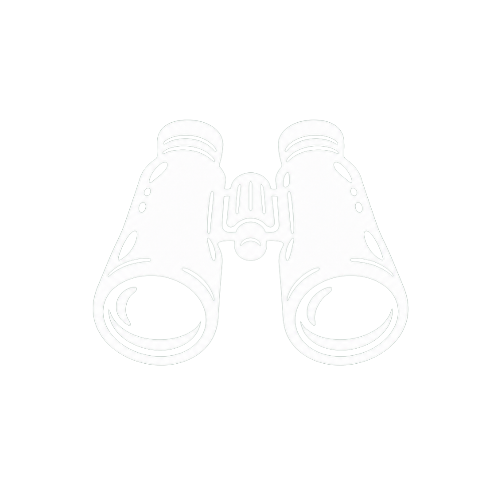 Illustration en blanc et noir de jumelles sur fond noir