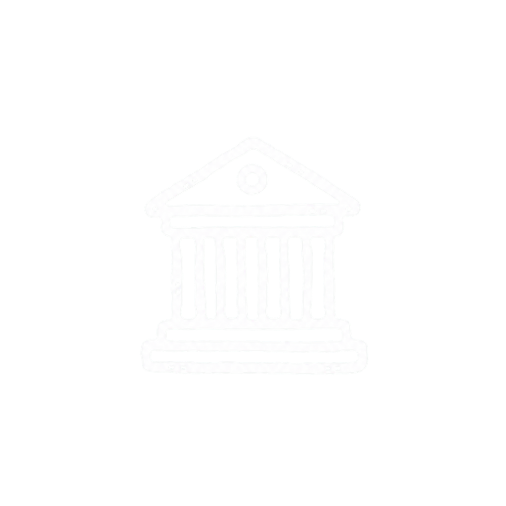 Représentation dessinée d'un bâtiment classique avec des colonnes, évoquant un monument ou un temple grec.