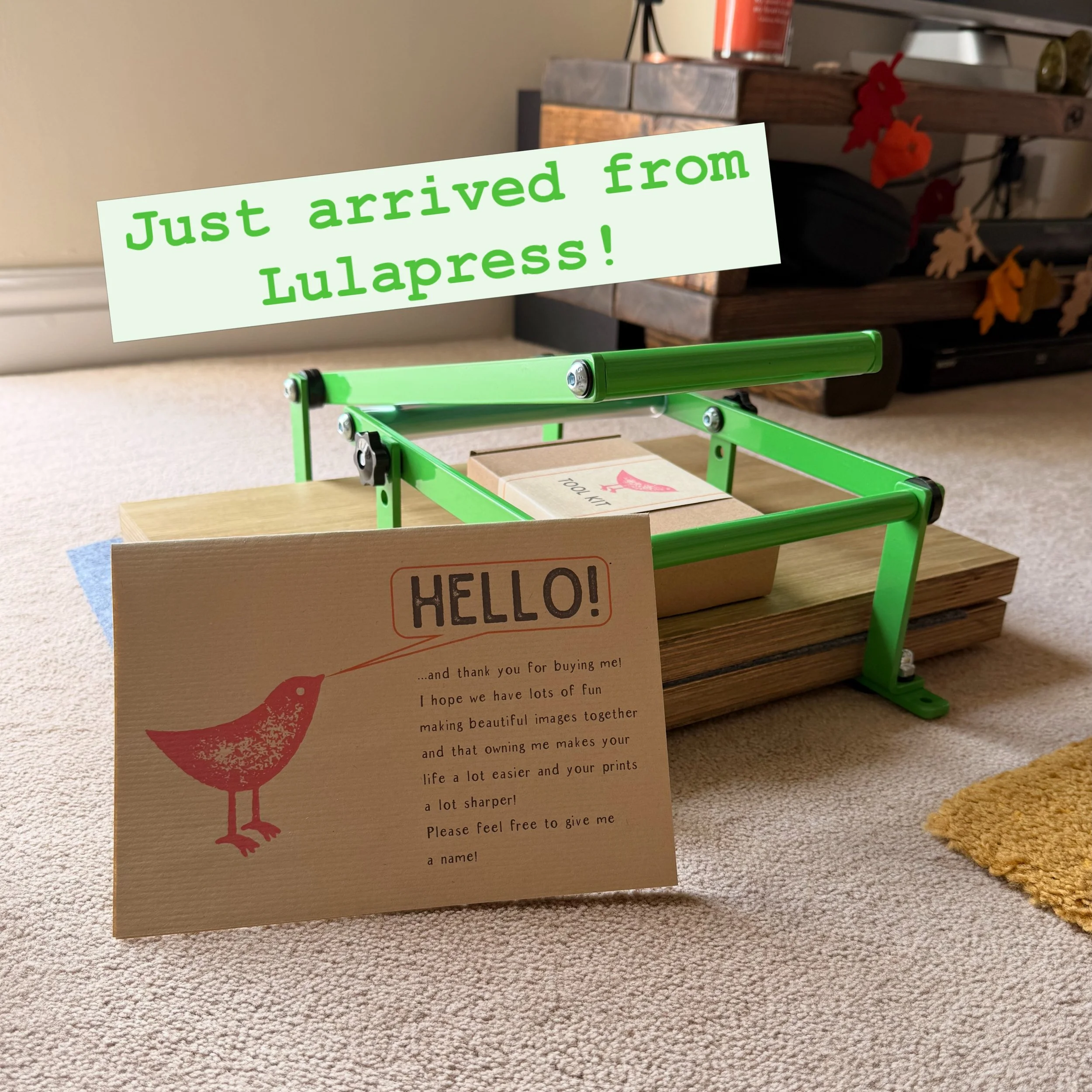 Just got my new #lulapress  I will testing it out this weekend. Wish me luck. #handmade #art #linocut #linoprint