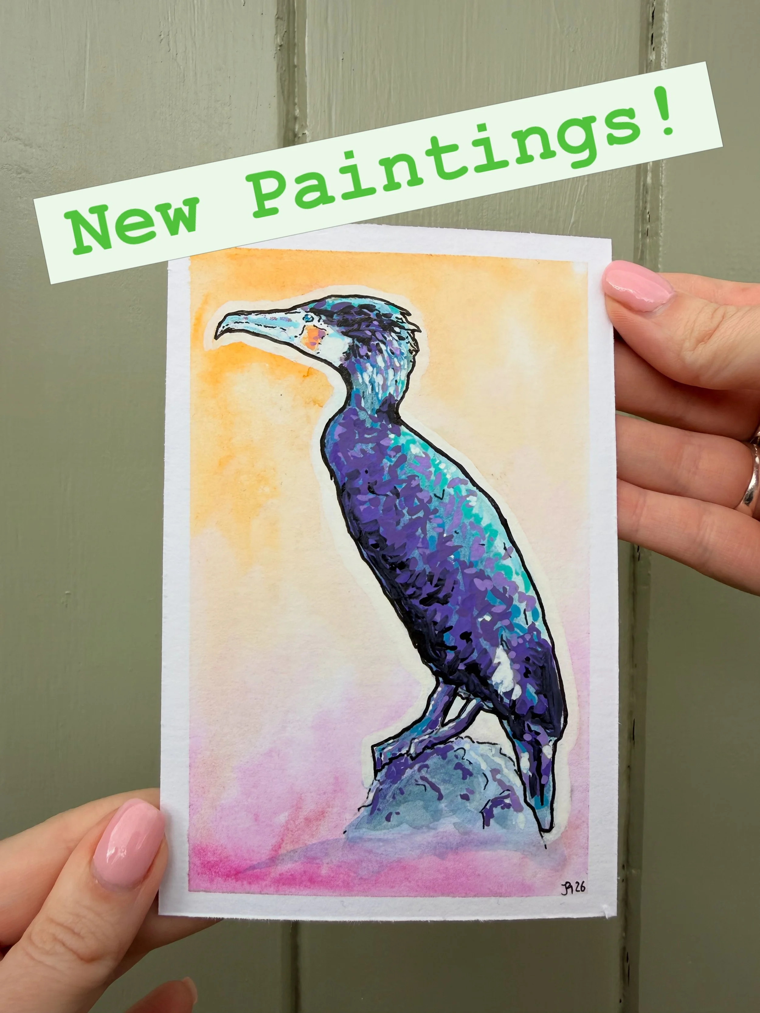 Just sharing some pictures of some more art. Also letting people know I have lowered the prices! I want my art to be more accessible and hopefully that will help. #accessibleart #gouach&eacute; #linoprint #animalart