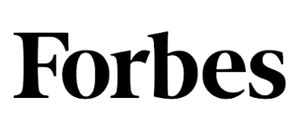 Forbes logo in black and white.