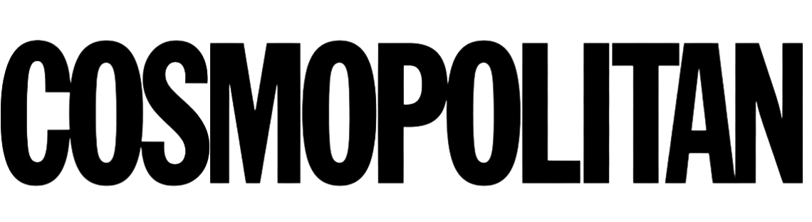 The word 'COSMOPOLITAN' in bold black letters on a light background.