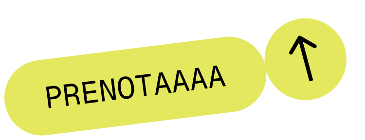 Bolla con il testo "PRENOTAAAA" e freccia rivolta verso l'alto.