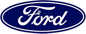 Ford logo in blue and white