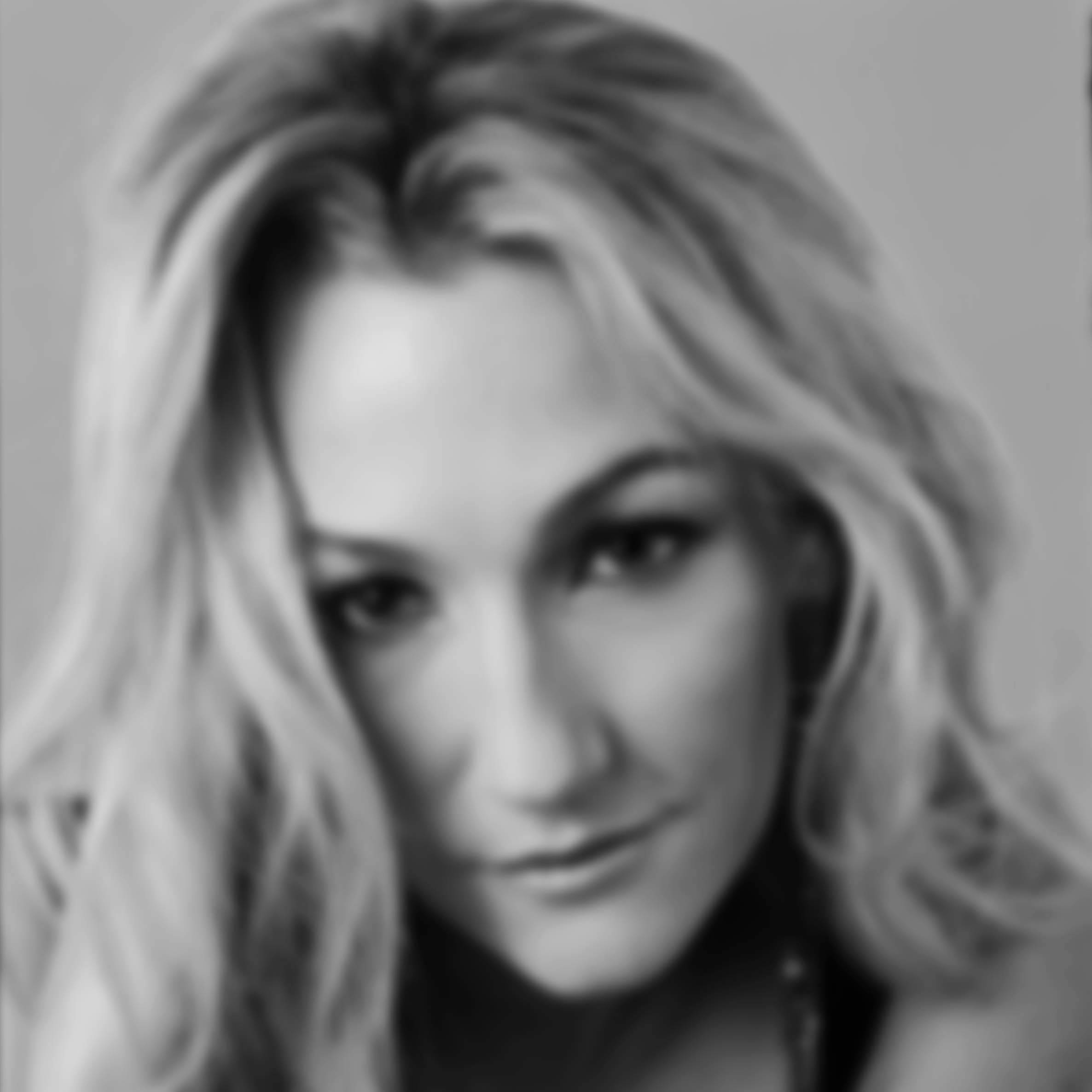 Close-up black and white photograph of a Darcy Winter for her unreleased song.
