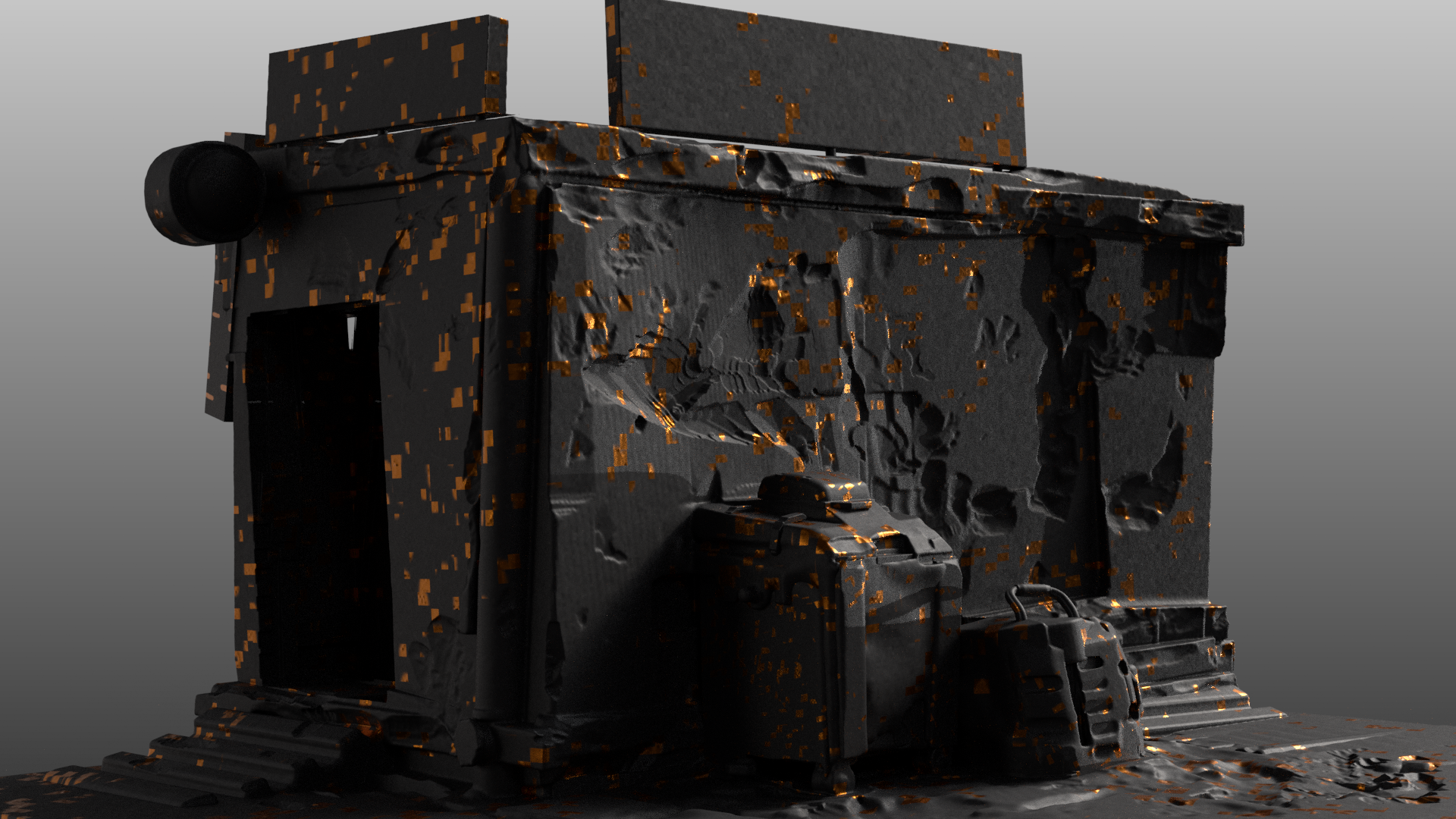 Alley, 2022. 3D model created using Adobe Medium and Adobe Substance 3D Modeler.