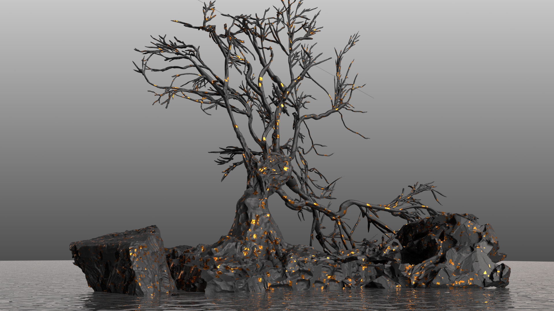 Time, 2022. 3D model created using Adobe Medium and Adobe Substance 3D Modeler.