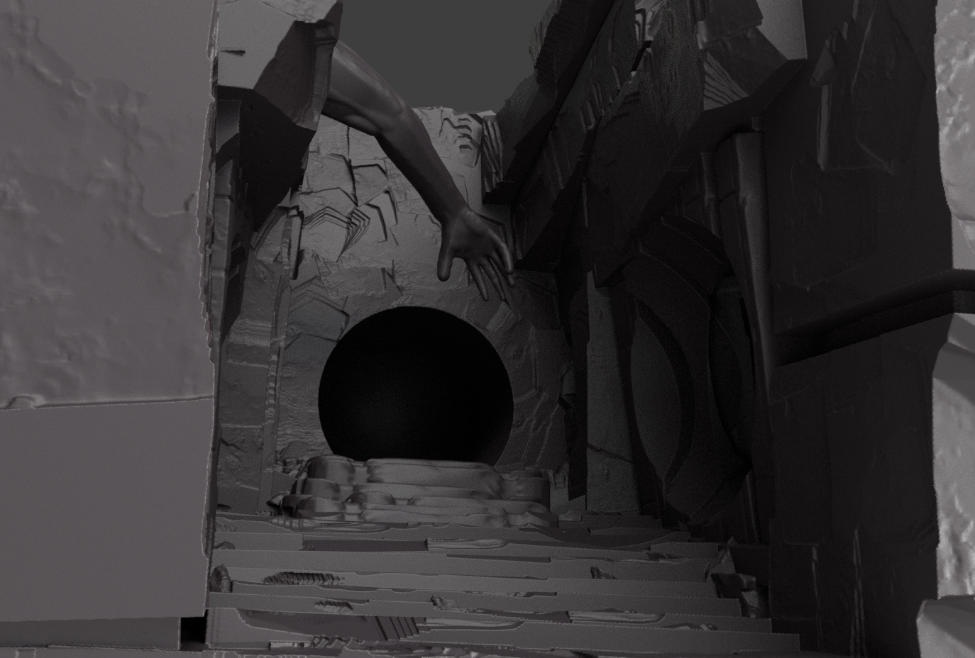 Freedom, 2022. 3D model created using Adobe Medium and Adobe Substance 3D Modeler.