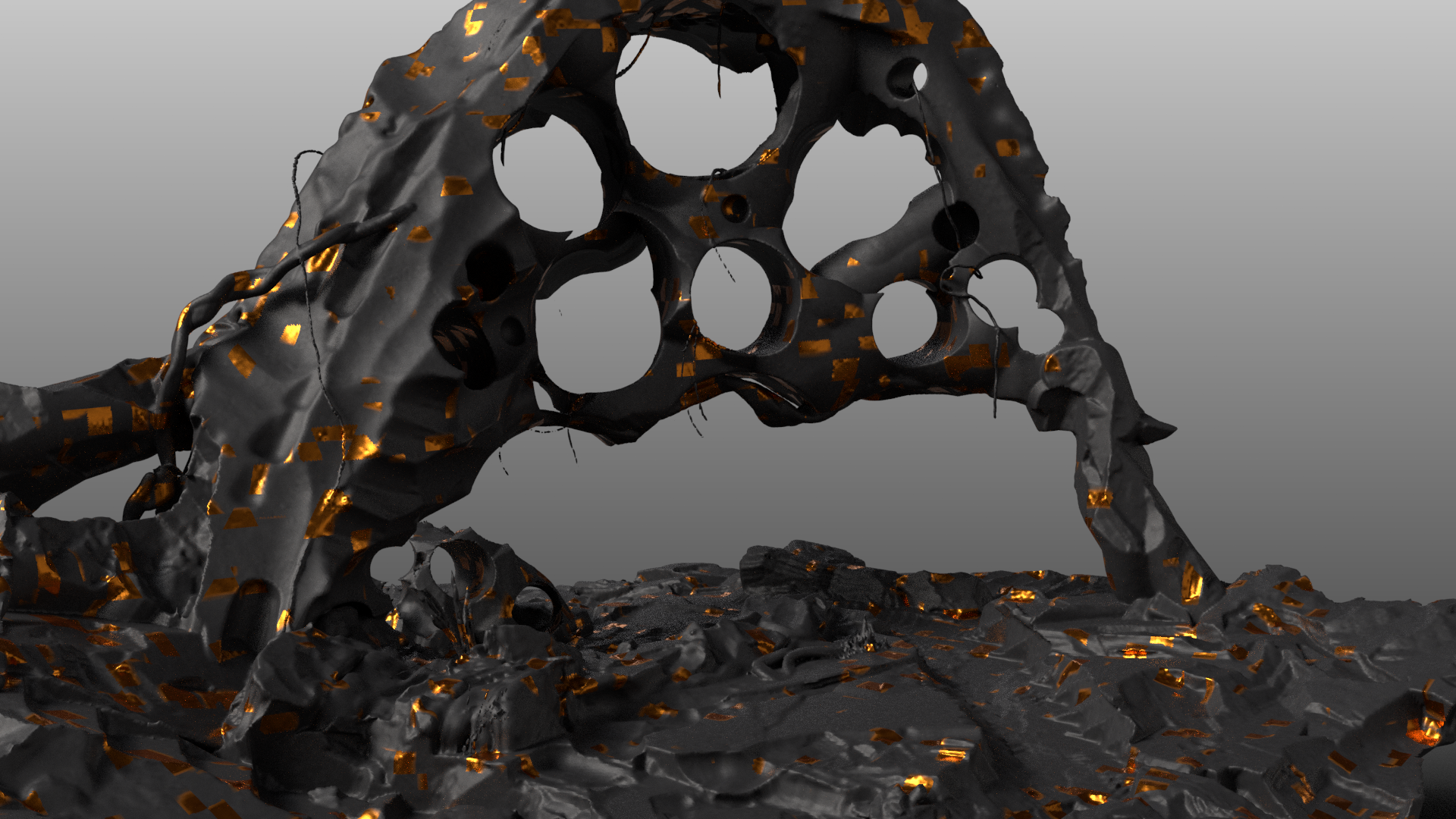 Symbiosis, 2022. 3D model created using Adobe Medium and Adobe Substance 3D Modeler.