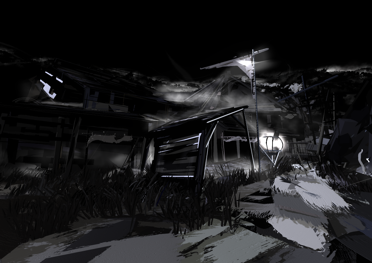 Out of Bounds IV. Virtual reality environment created using Google Tilt Brush.
