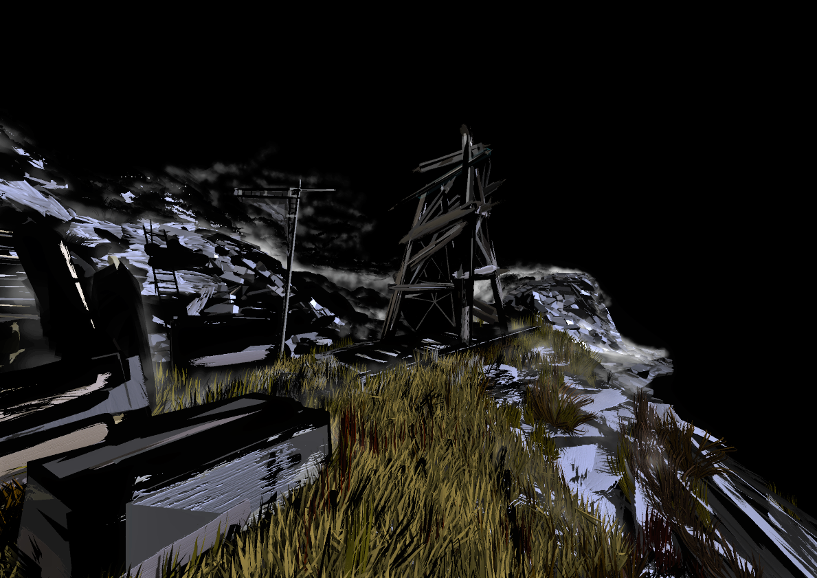Materiality I, 2020. Virtual reality environment created using Google Tilt Brush.