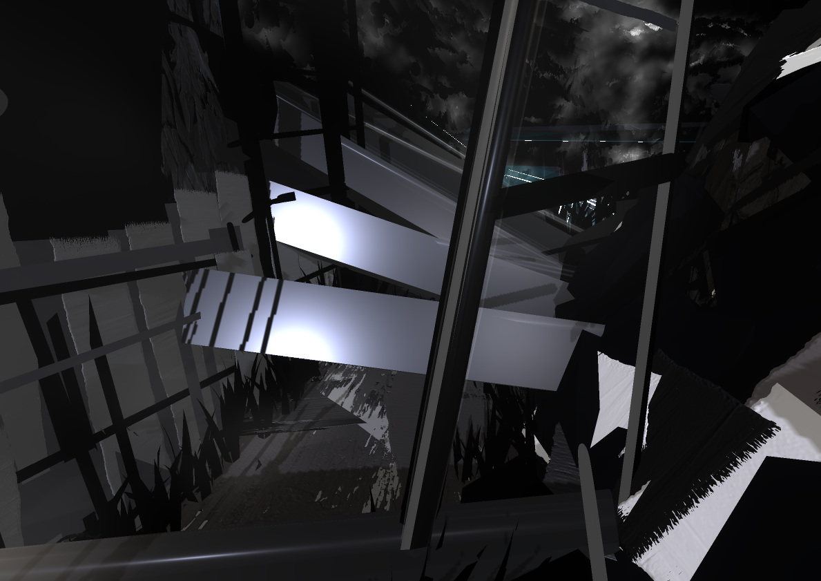 Disruption I, 2020. Virtual reality environment created using Google Tilt Brush.