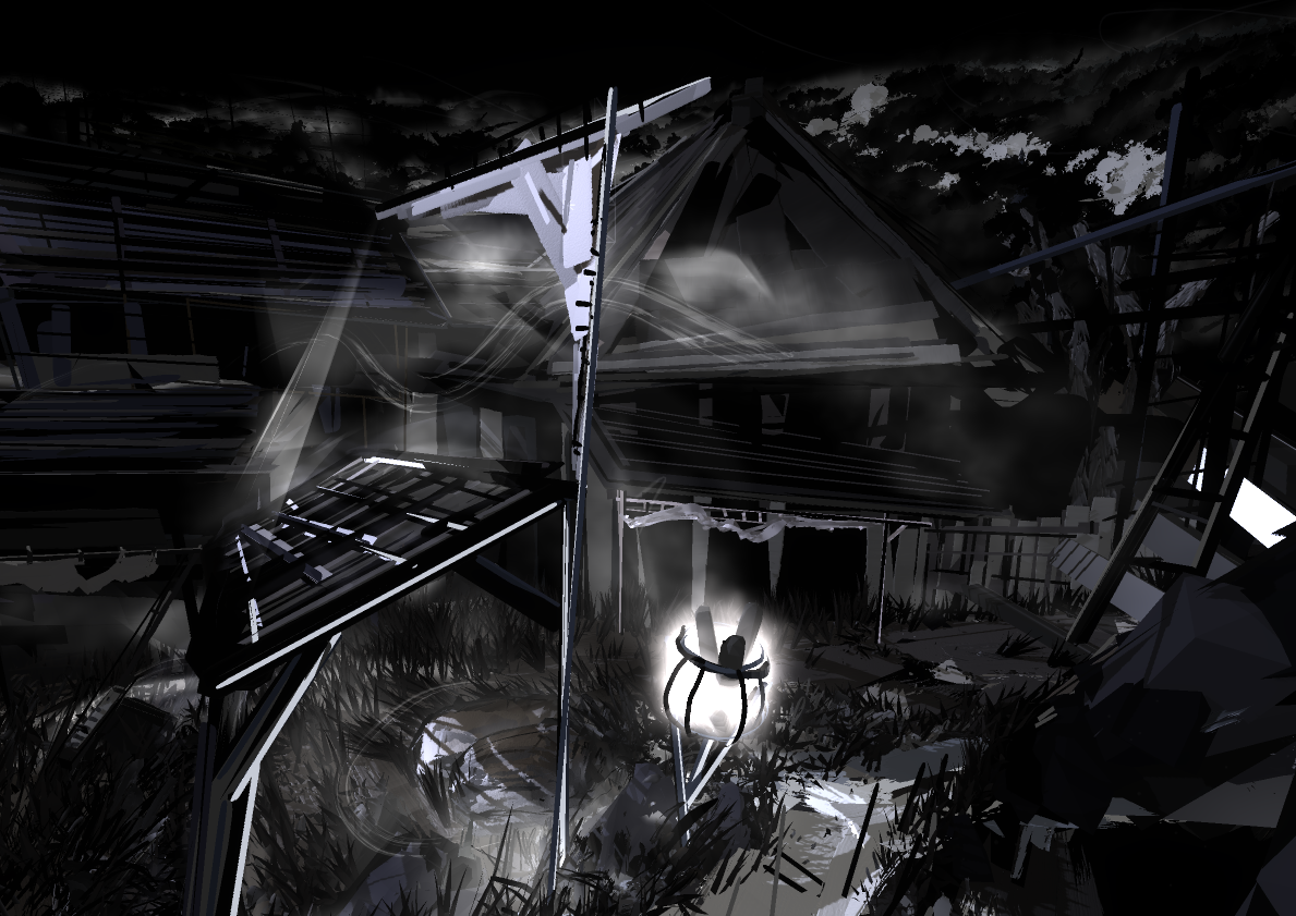 Out of Bounds III, 2020. Virtual reality environment created using Google Tilt Brush.