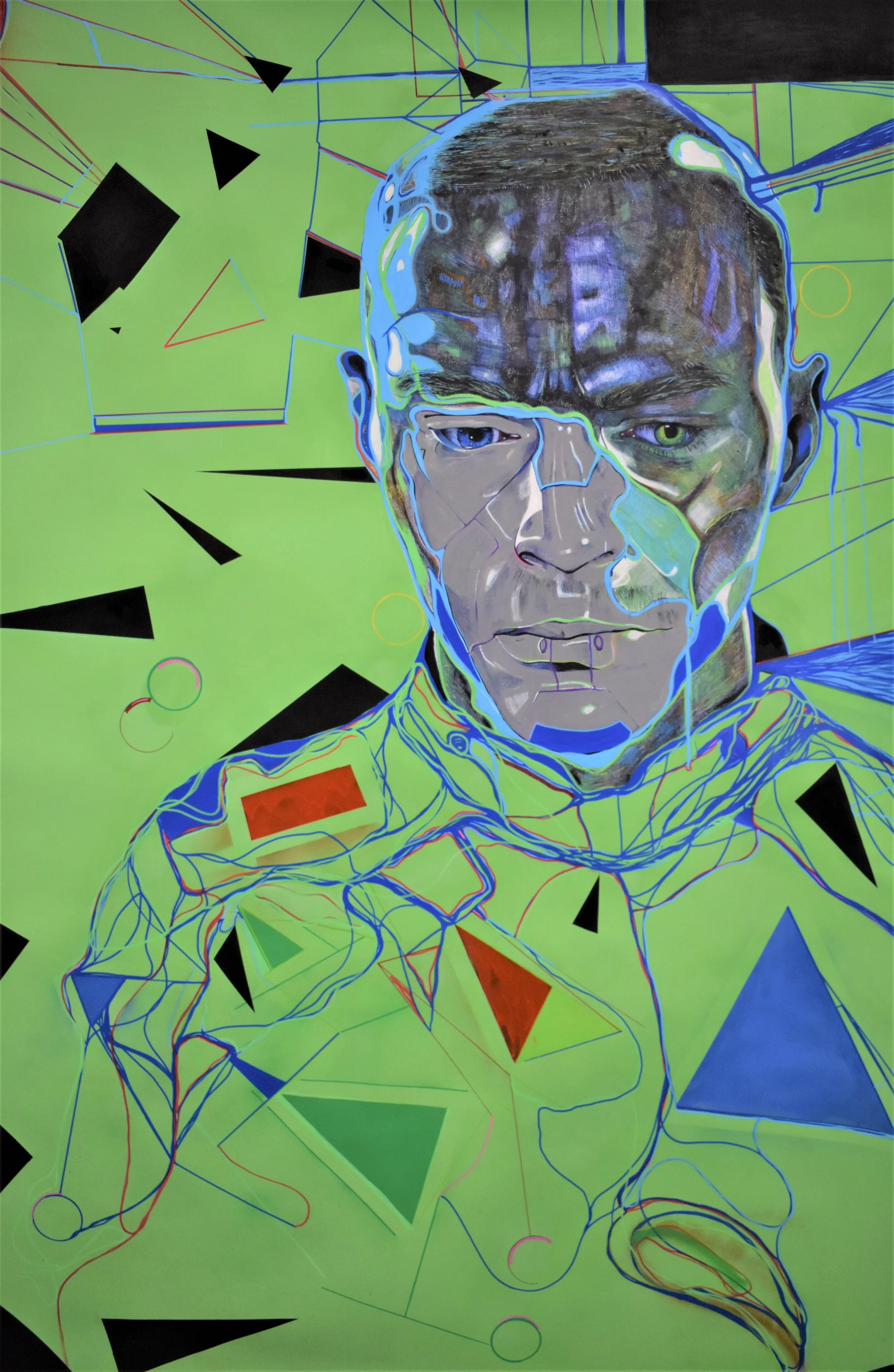 Markus, 2019, mixed media drawing on paper.

Photograph taken by Bo Wong.