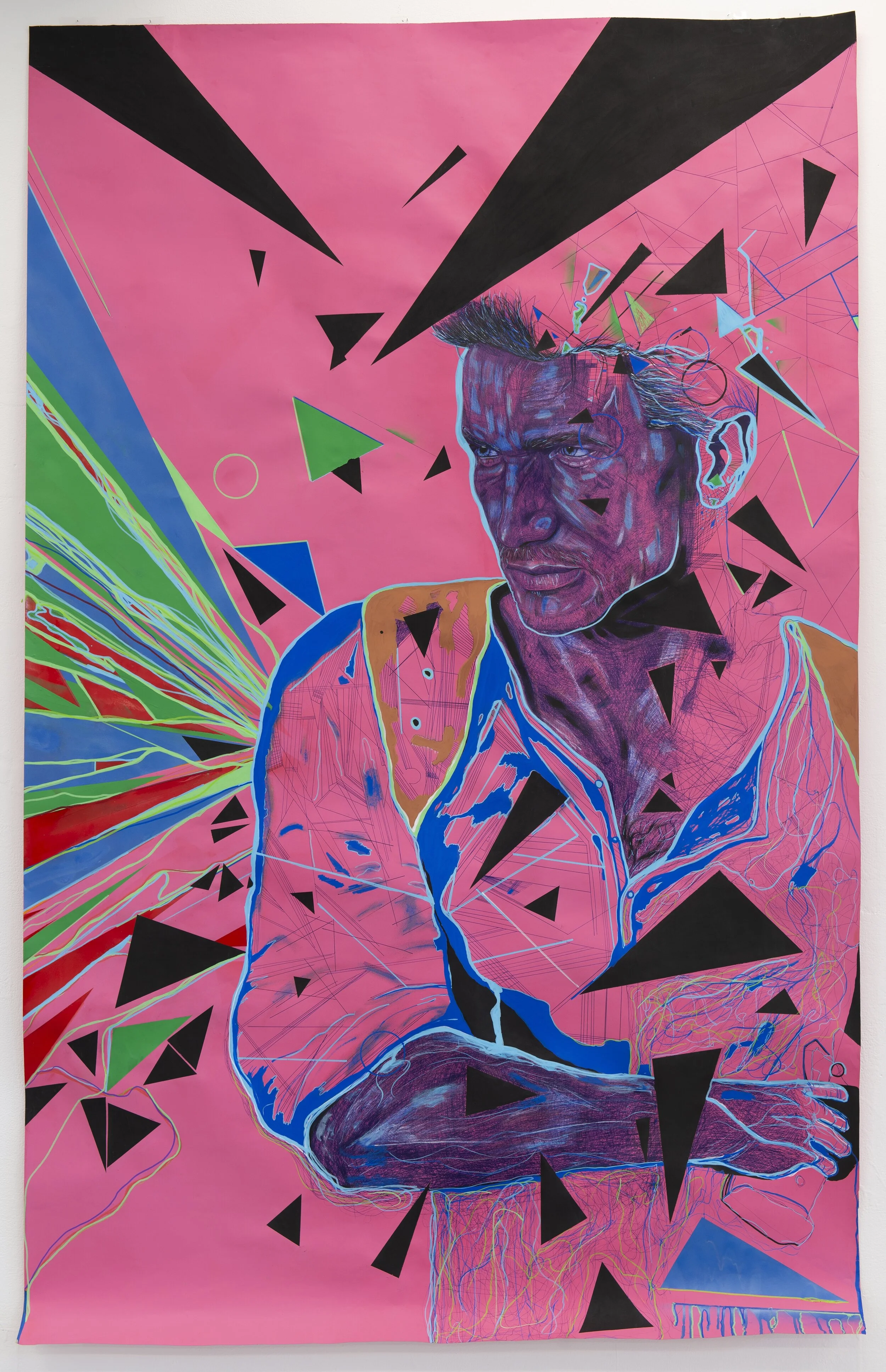 Nathan Drake, 2019, mixed media drawing on paper.

Photograph taken by Bo Wong.