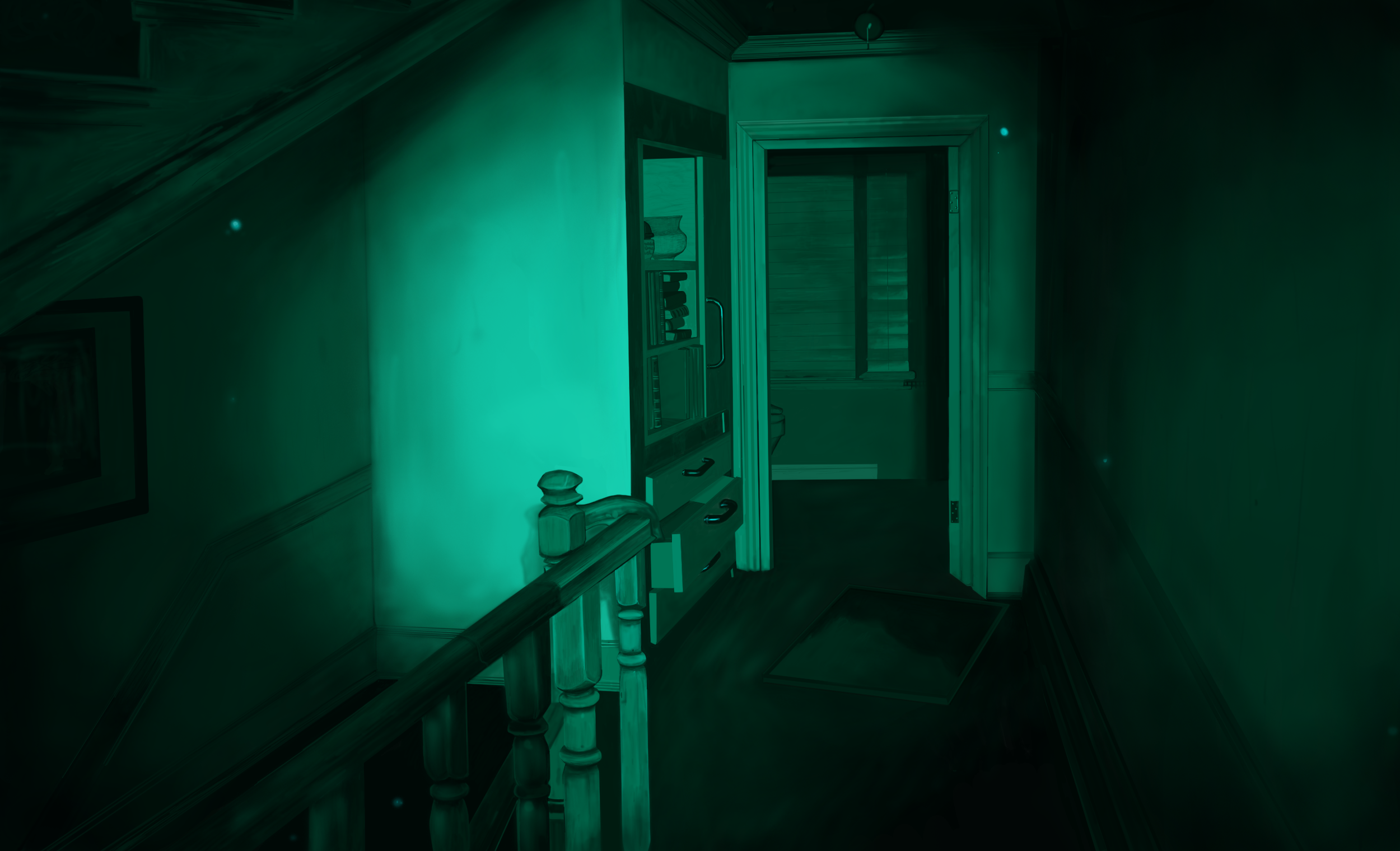 Around the Corner, 2024. Digital painting created using Adobe Photoshop.