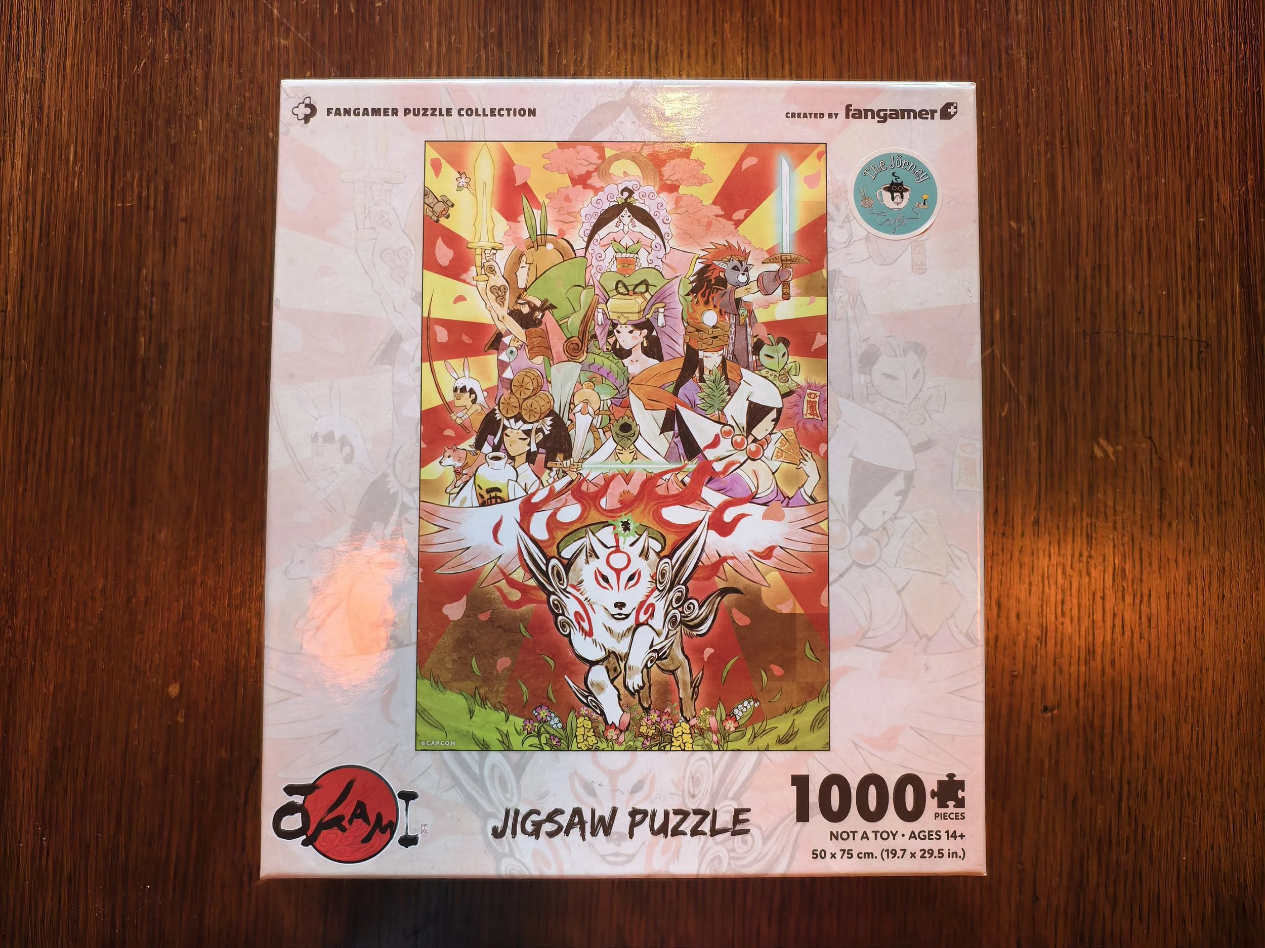 Packaging box for an Okami jigsaw puzzle