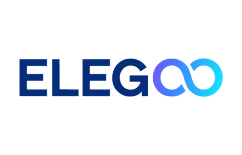 ELEGGO logo in blue and purple colors with a light blue infinity symbol next to it.
