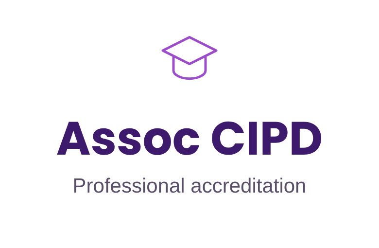 Logo for Assoc CPD with a graduation cap icon and the text "Assoc CPD" and "Professional accreditation" underneath.