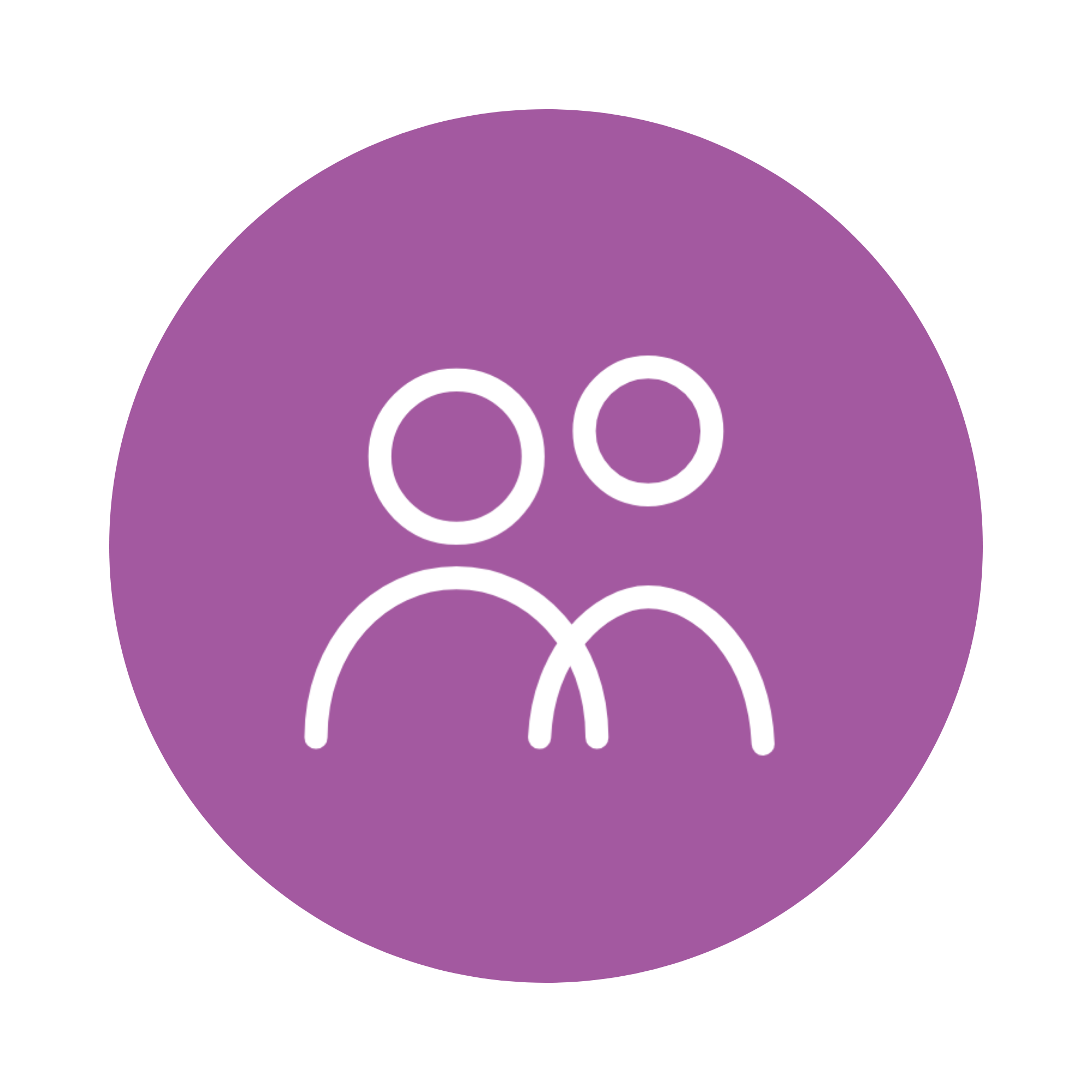 The image shows a purple character with white eyes and a small smile.