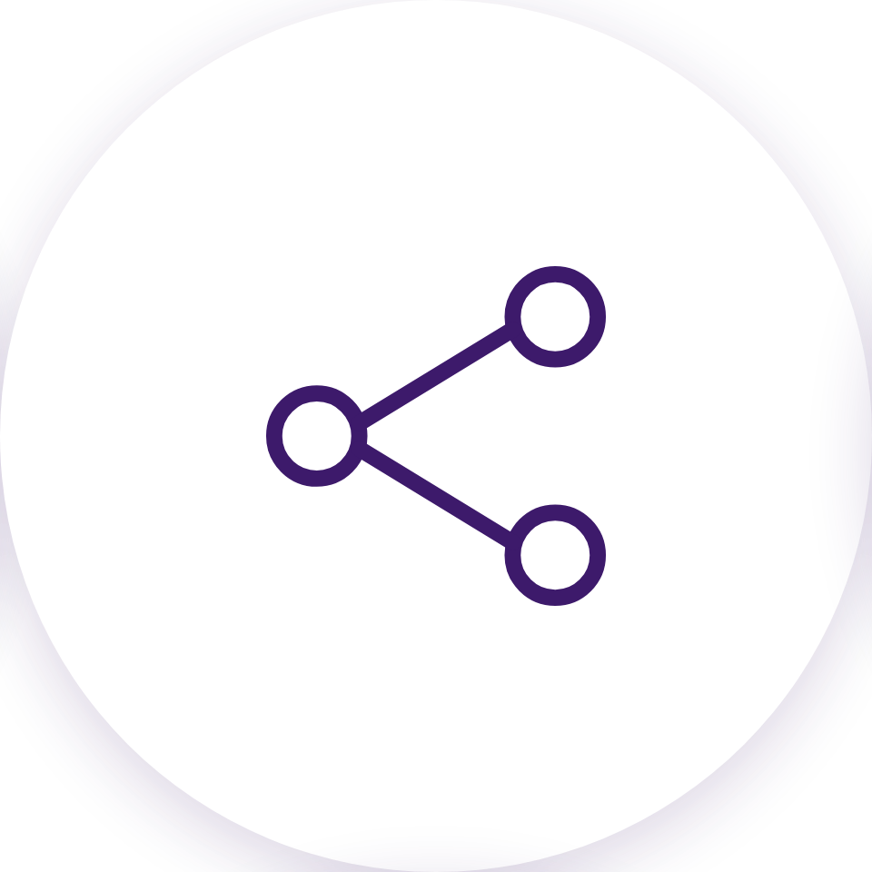 Share icon with three connected circles