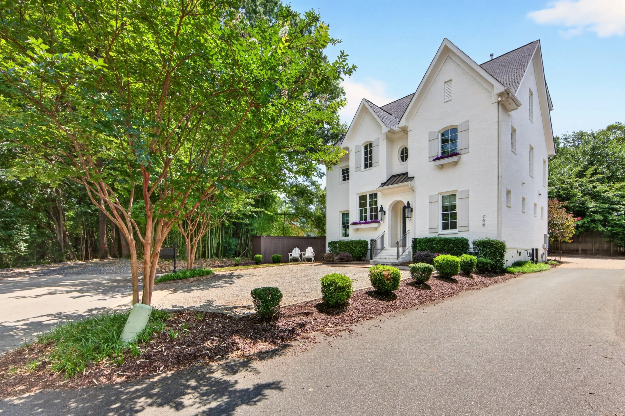Modern house exterior photographed for a Charlotte, NC real estate listing