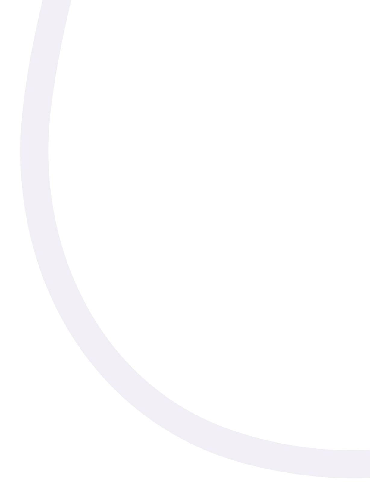 Clear background with a large, light purple curved line and a small, light purple curved line.