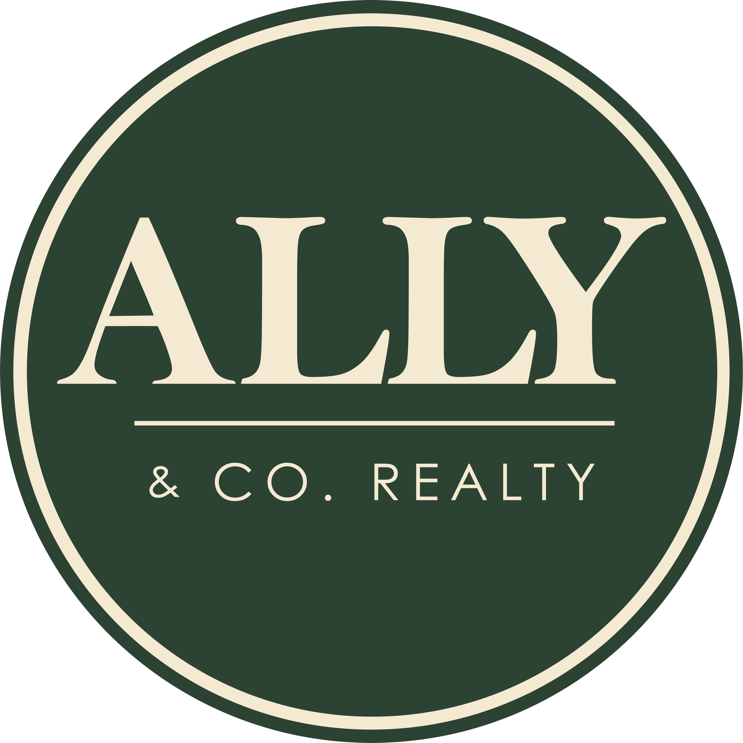 Logo with green background and white text that says 'WILLY & CO. REALTY' inside a circular shape.