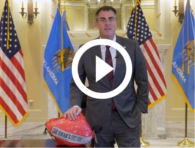 Governor Stitt Promotes Pork, Helps Kick-Off Give-A-Ham