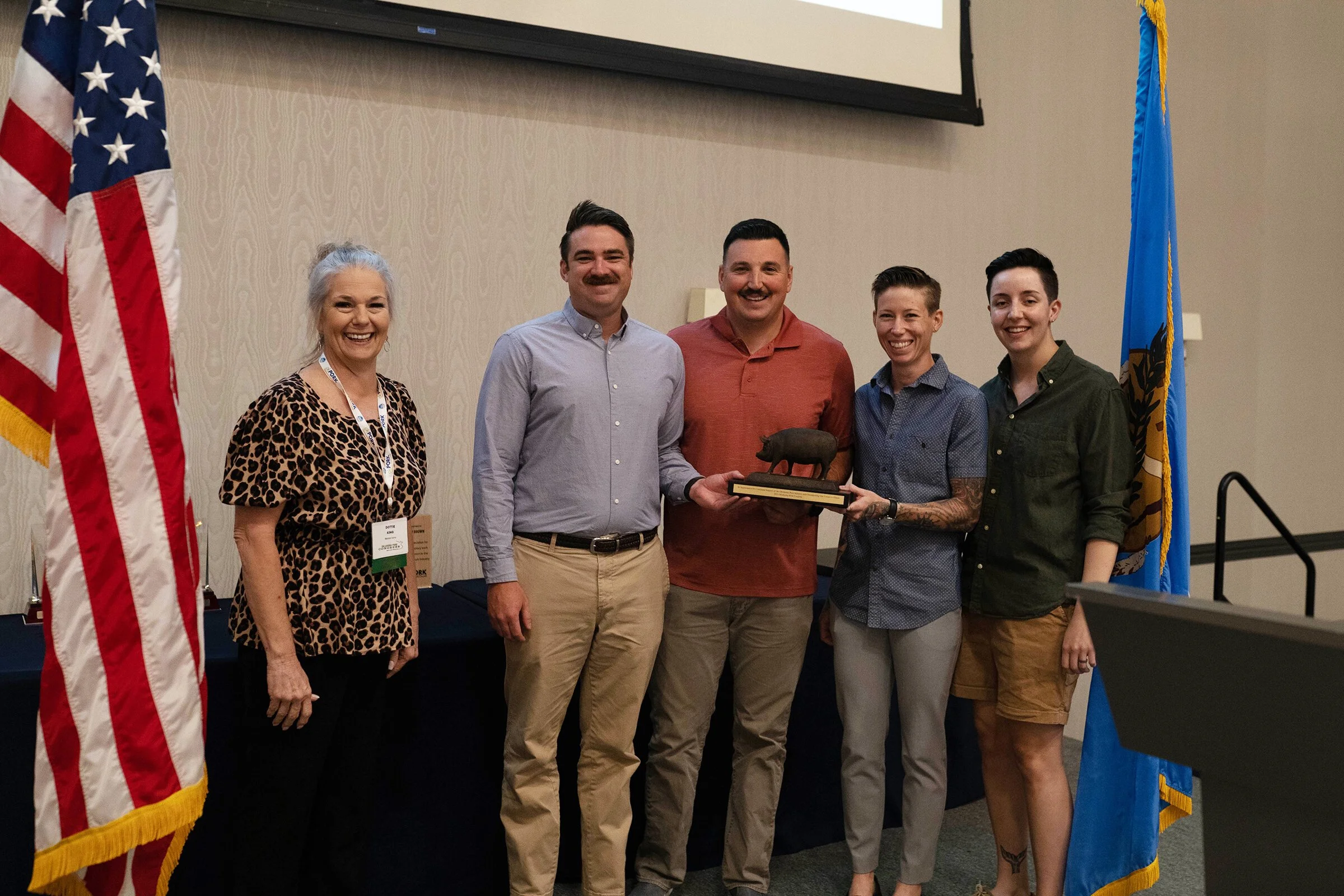 VQ-7 Roughnecks, Silvia Aguirre and Carolyn Blum Receive Oklahoma Pork Council Ambassador Award
