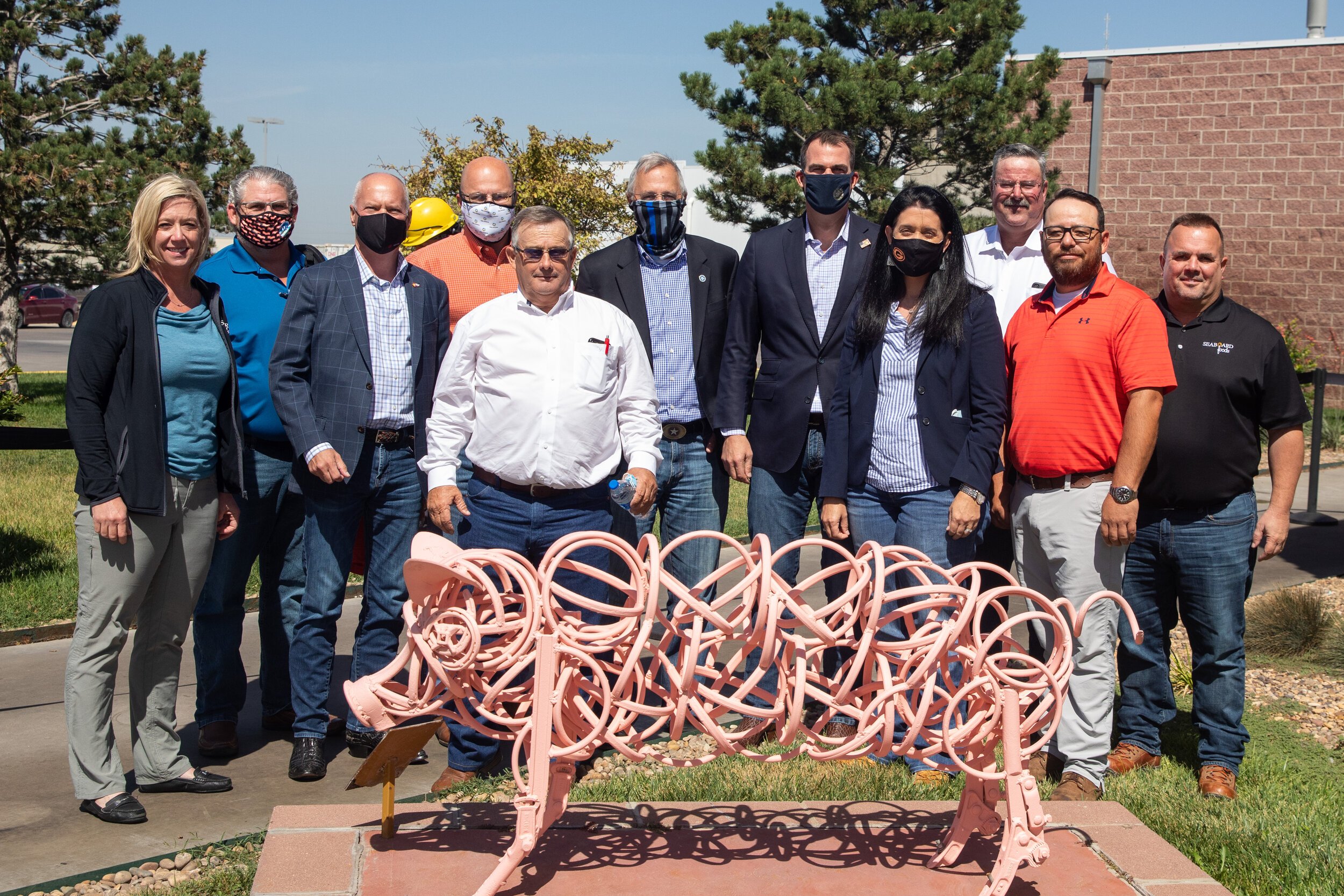 Governor Stitt and Officials Visit Seaboard Foods Processing Facility 