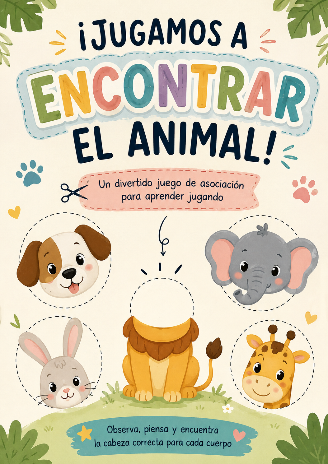 ACTIVIDAD DE ASOCIACIÓN Y ATENCIÓN — UNE A CADA ANIMAL