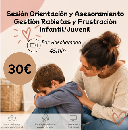 Sesión Orientación y Asesoramiento Gestión Rabietas y Frustración Infantil/Juvenil