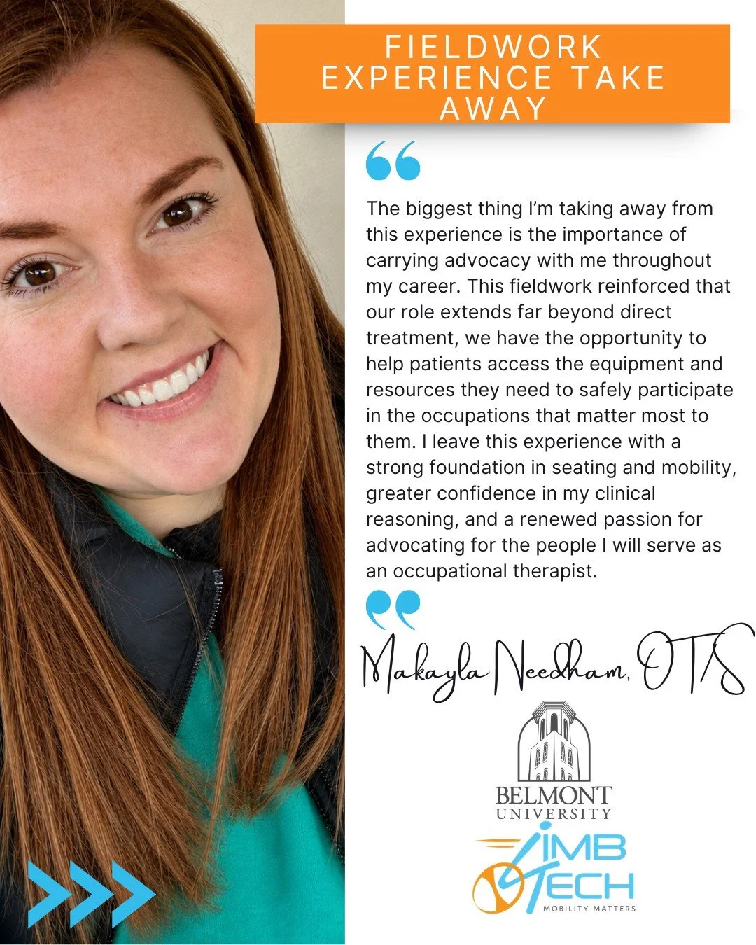 ⭐️ Meet Makayla Needham, an OT student from Belmont University! Makayla recently spent 12 weeks with us completing her Level II fieldwork. We are so thankful for all she has contributed here and want to share what she learned. Read below and swipe th