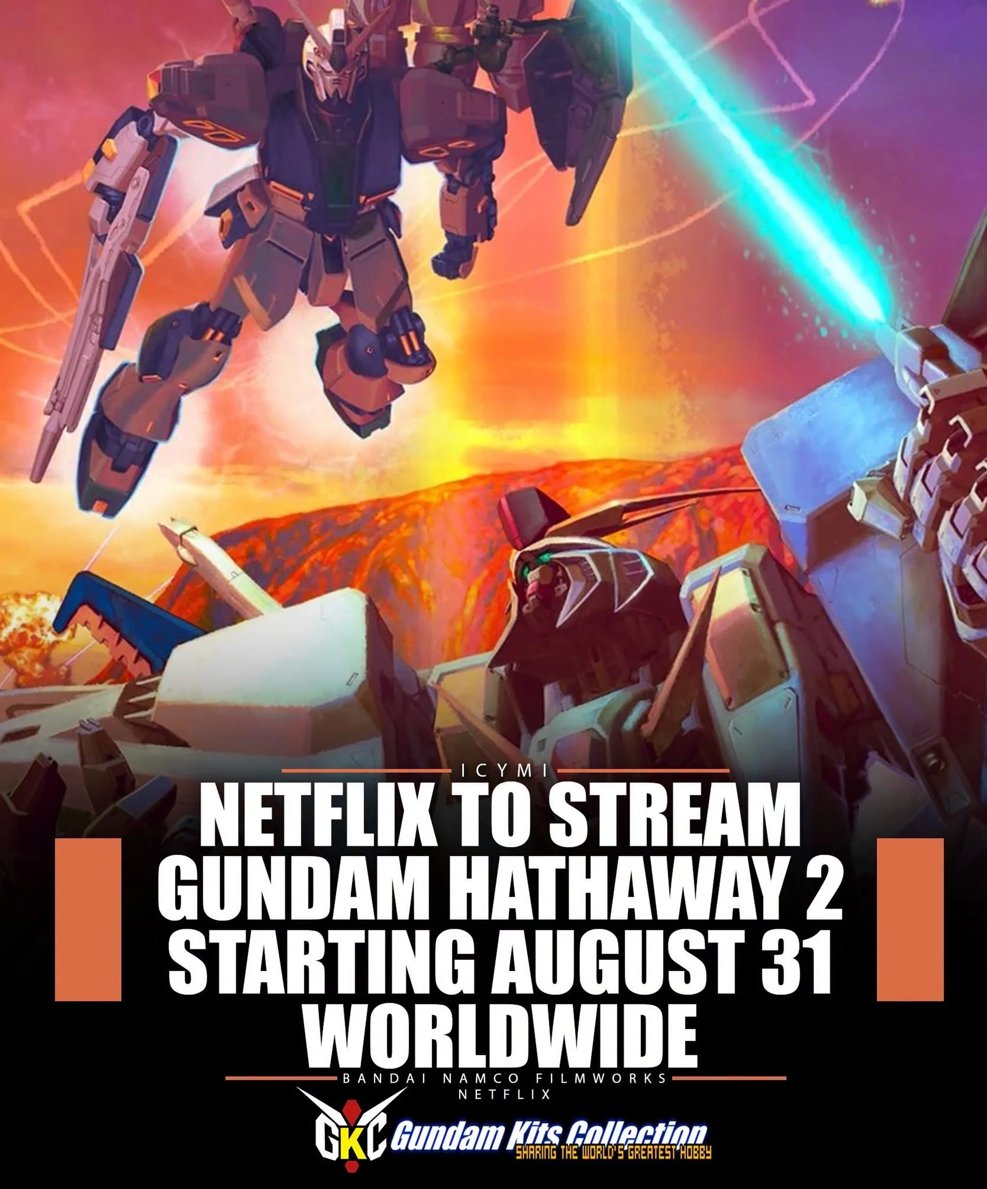 ICYMI: Mobile Suit Gundam Hathaway Part 2: The Sorcery of Nymph Circe will begin streaming worldwide on Netflix starting August 31. 

In Japan, Prime Video will launch the film in two stages: an exclusive early digital purchase and rental release on 