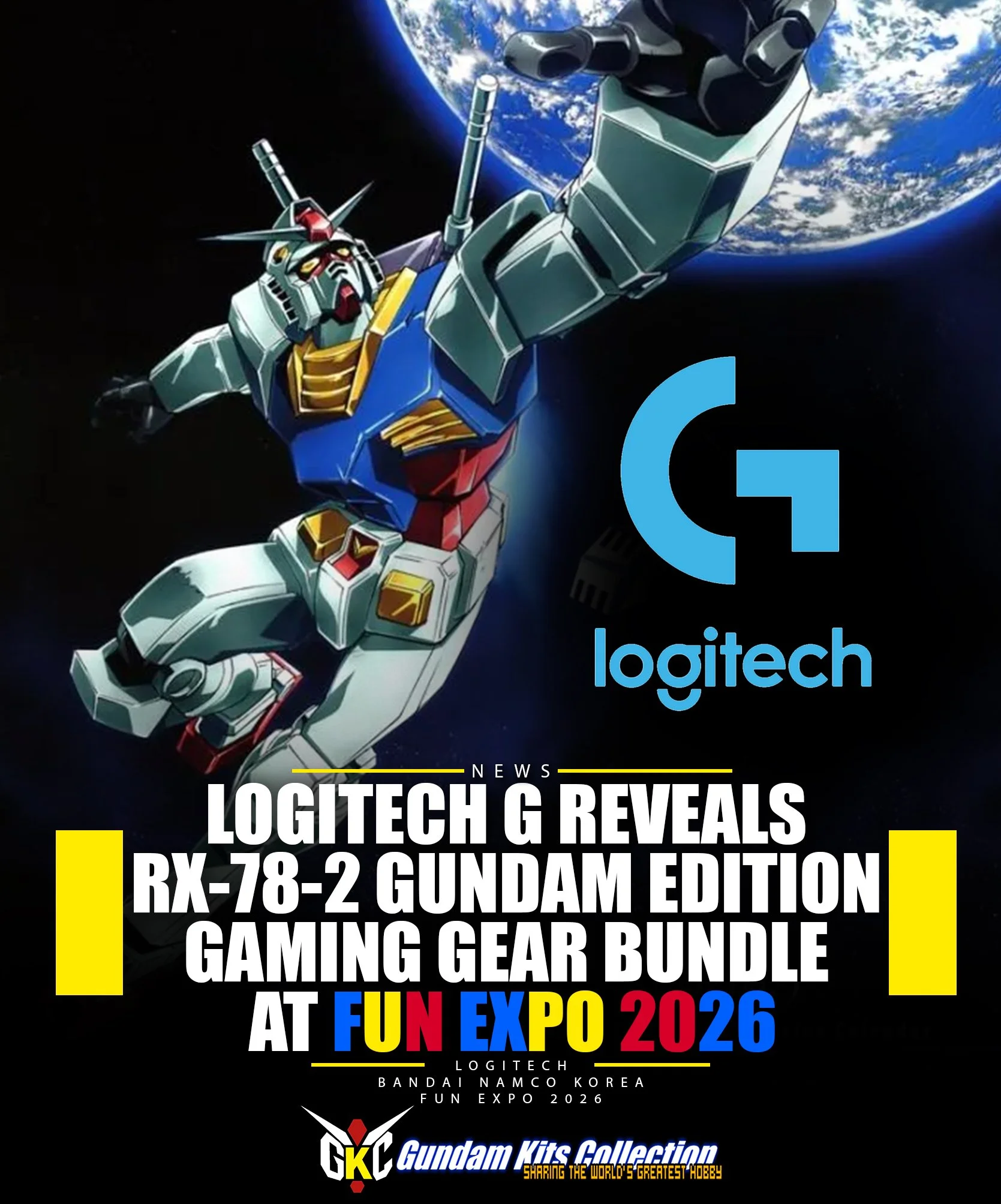 Logitech G has teamed up with Gundam for a new RX-78-2 Gundam Edition gaming gear bundle, now on display at FUN EXPO 2026 in South Korea. 

The themed set includes a keyboard, mouse, headset, exclusive accessories, and custom packaging. It ships on S