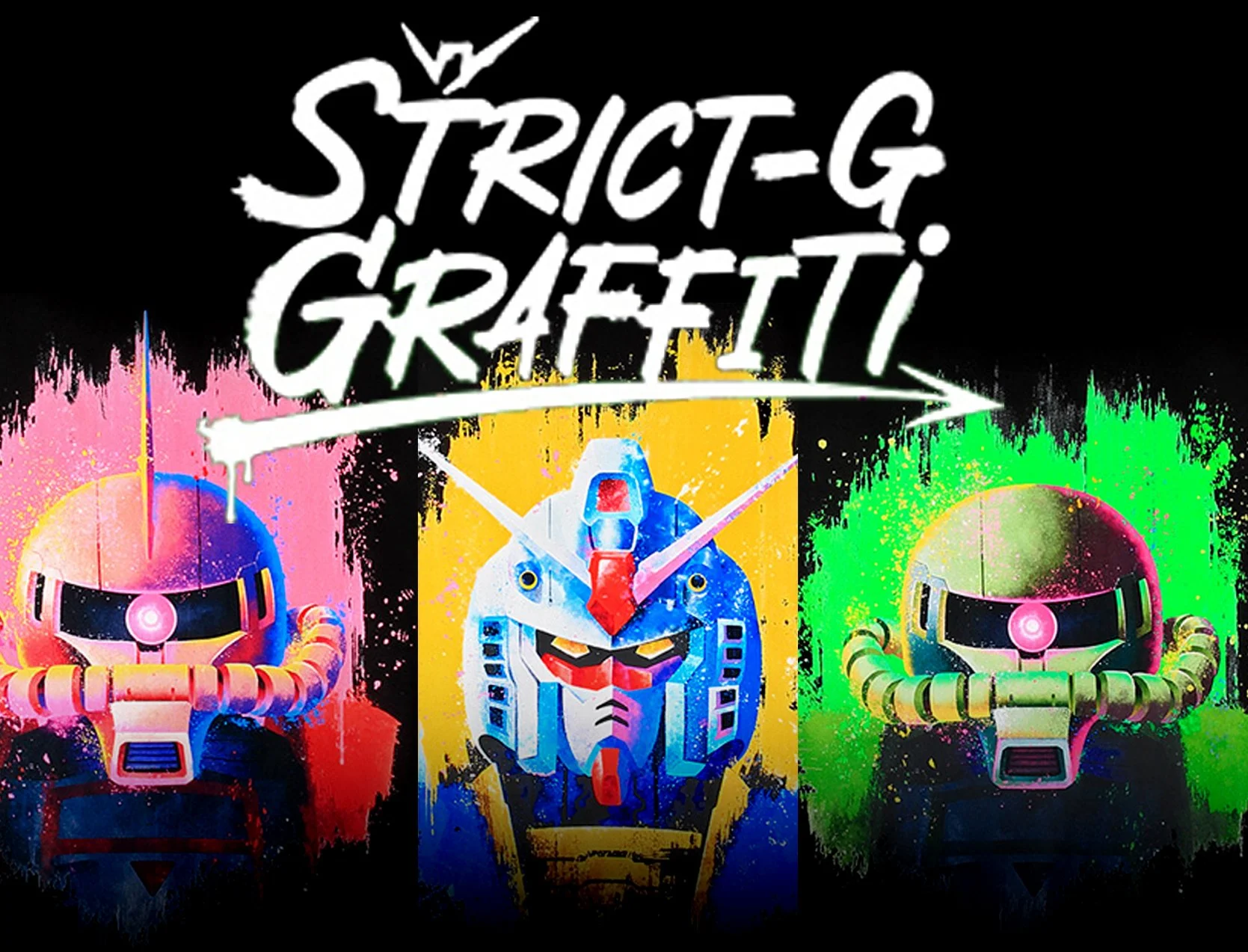 STRICT-G GRAFFITI Brings Gundam and Char’s Zaku II to Colorful Spray-Art T-Shirts