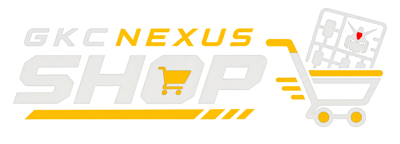 A digital graphic featuring the words 'GKC SHOP' with 'NEXUS' on top, a shopping cart icon inside the 'O', and a stylized shopping cart on the right with a map and location pin.