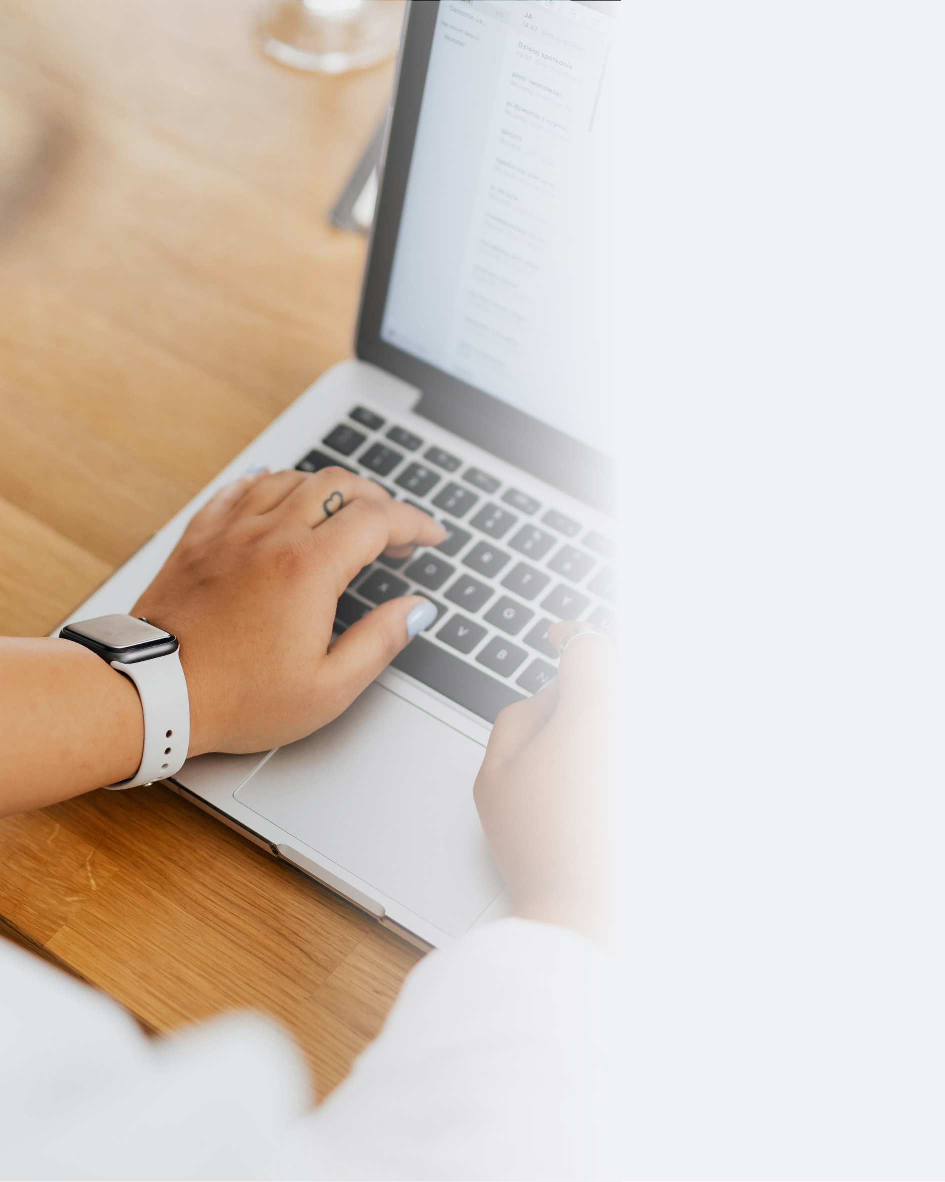 Professional using a laptop for digital workflows, business operations, and workplace productivity.