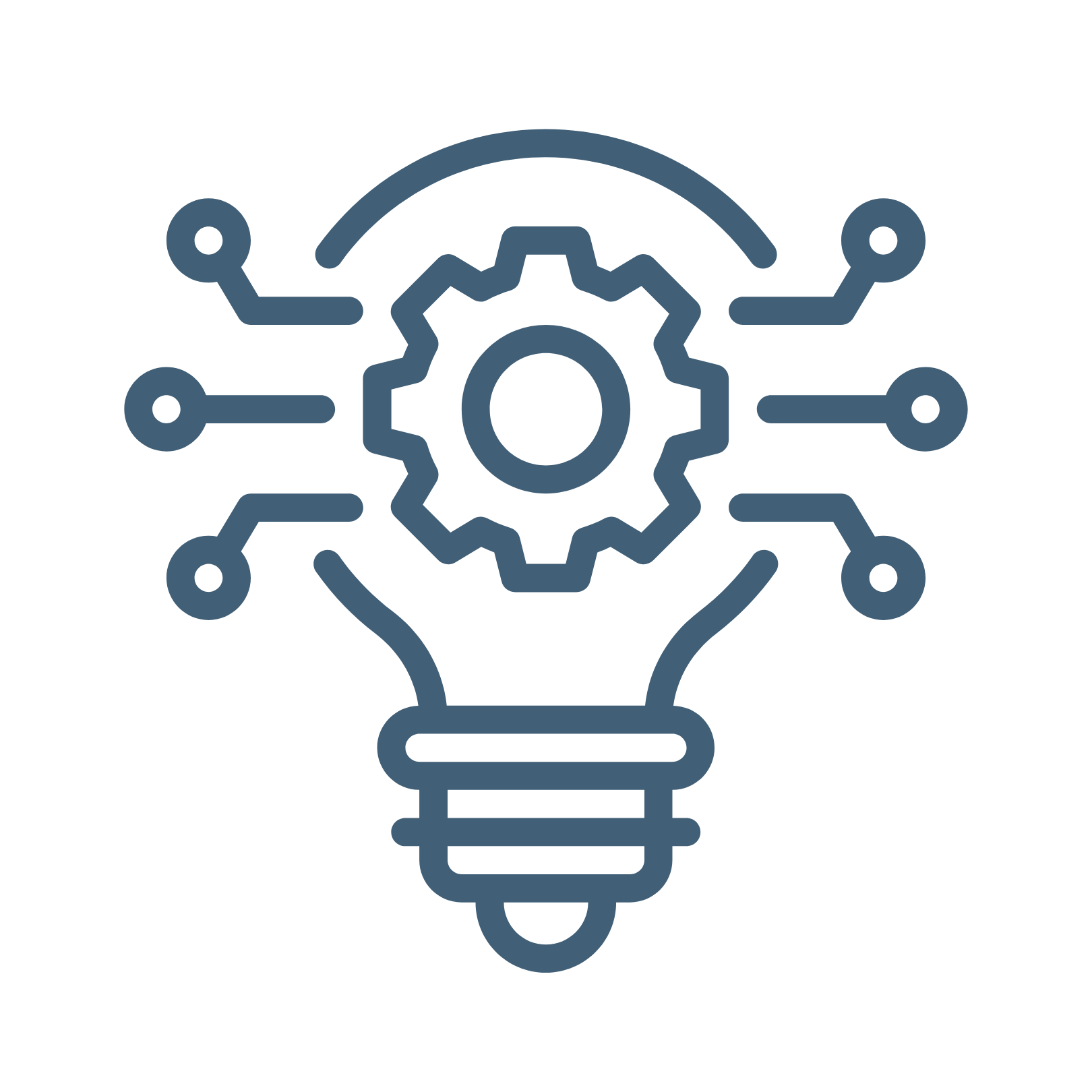 A lightbulb representing artificial intelligence, technology innovation, and solution development.