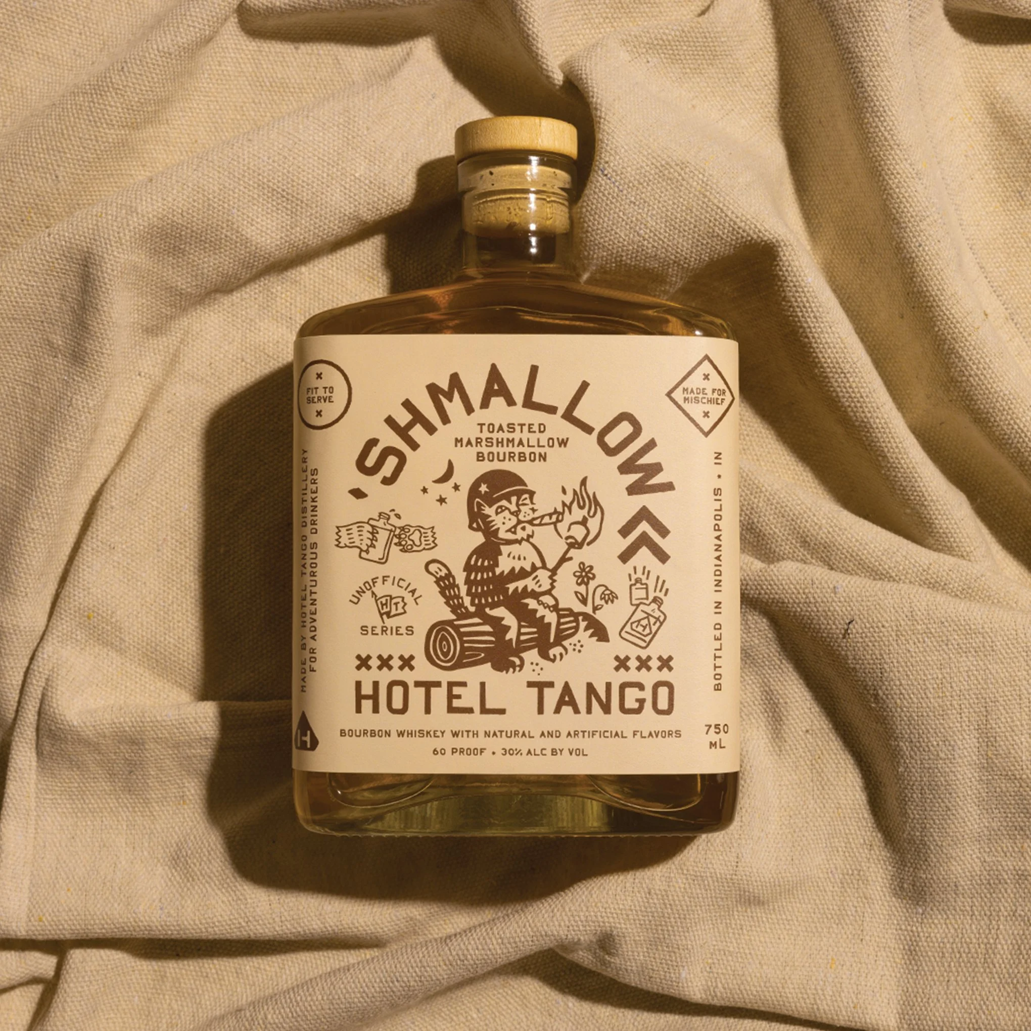 Hotel Tango 'Shmallow Toasted Marshmallow Whiskey bottle.